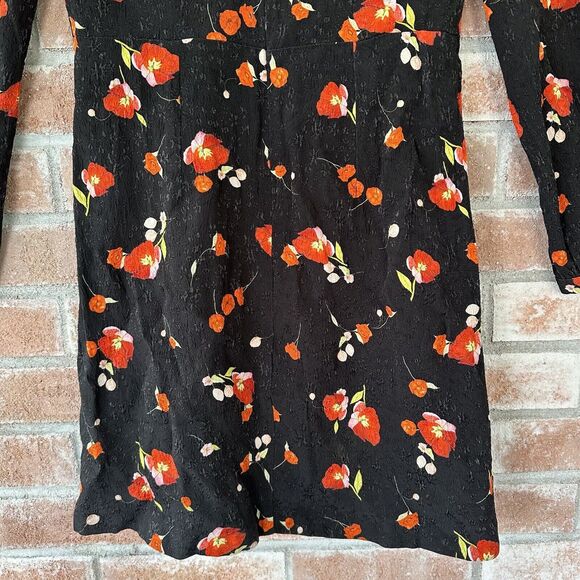 Vilshenko Jacquard Floral Dress 100% Silk Size 8 - Picture 6 of 9